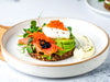 Cold smoked salmon sliced